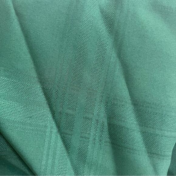 Hunter Green Round Holiday Tablecloth – Fits 6–8 Seat Table (70” Round) - Picture 4 of 16